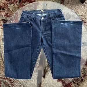 7 for All Mankind Bootcut Jeans Low Rise Denim Distressed 7FAM 27